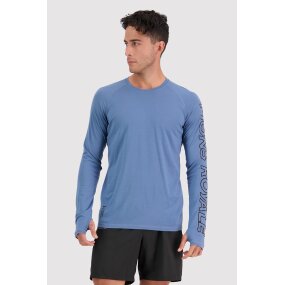 Mons Royale Mens Temple Tech LS blue slate L