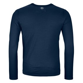 Ortovox 185 Merino Brand Outline Longsleeve Men deep ocean